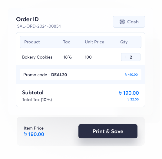 receipts printing